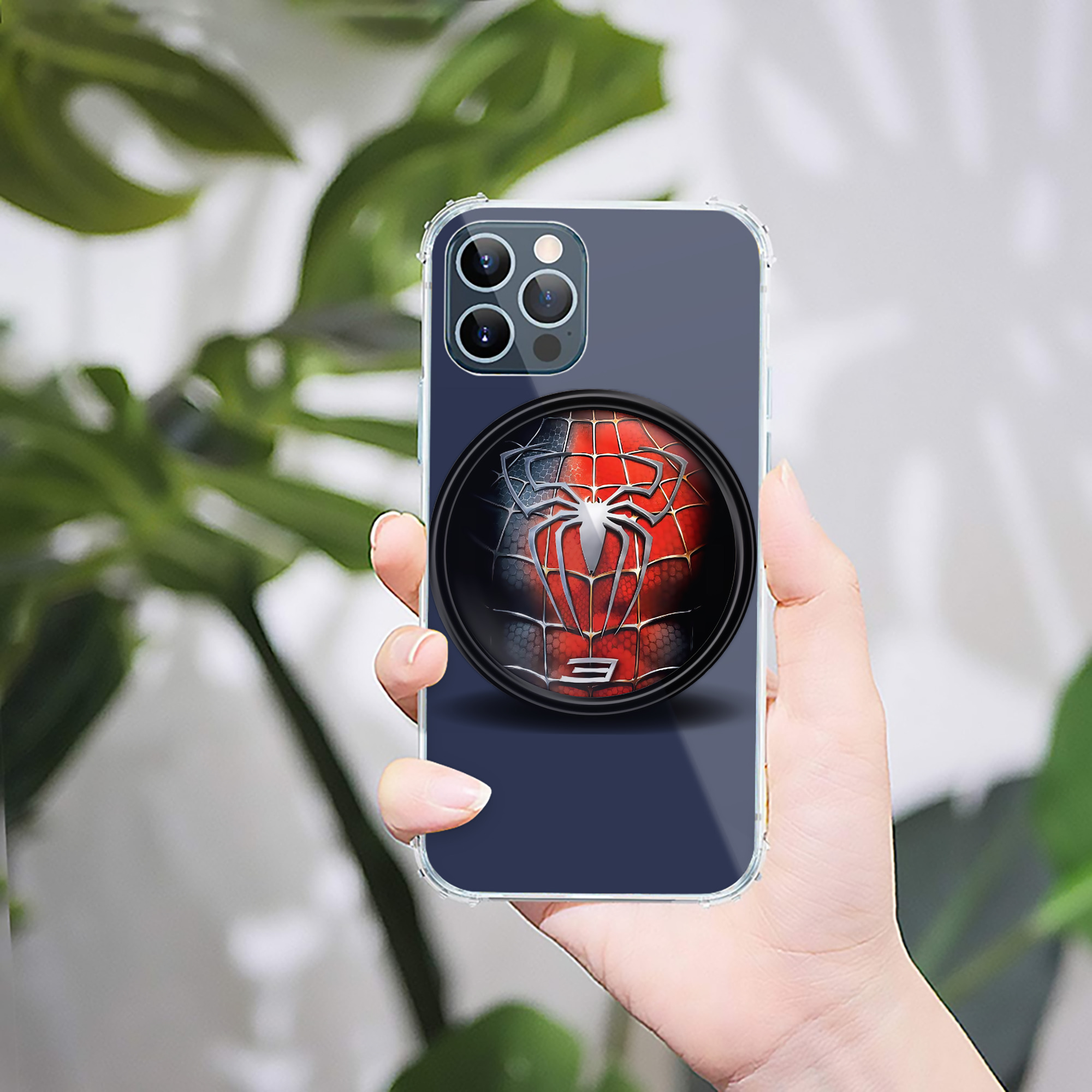 （画像用） Spider Man スパイダーマン 【iPhone 12シリーズ対応】透明スマホケース（クリアソフトケース）